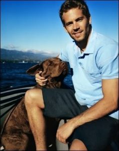 Paul Walker and his beloved dog Boone. Photo Credit: Tumblr