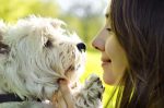 woman with dog